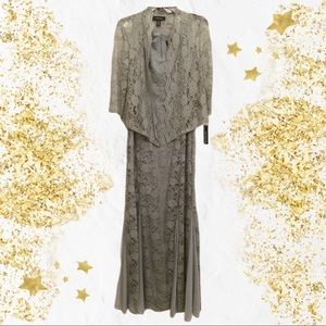 R&M Richards 2 piece Lace Jacket Dress - Size 10